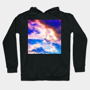 Pixelated Colorful Clouds Hoodie